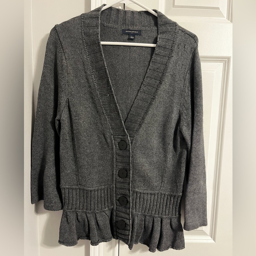 Banana Republic, charcoal gray sweater, size L